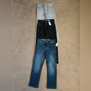 Boys Childrens Place Jeans Size 8 NWT Dark Rinse, Fade Blue, and Grey